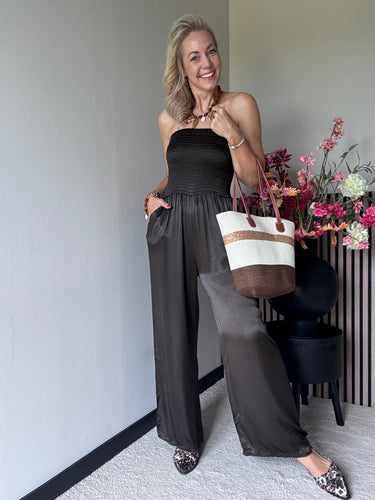 Kastgeluk jumpsuit strapless